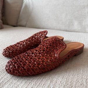 American eagle woven mule flats